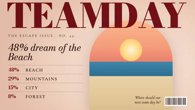 The same poll as a slide made from the prompt “Design it like a luxury magazine cover”